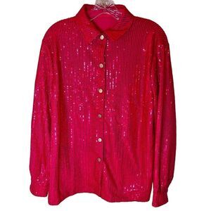 Swiftie Era’s Tour Inspo Jacket! Hot Pink Sequined Jacket Size Medium!